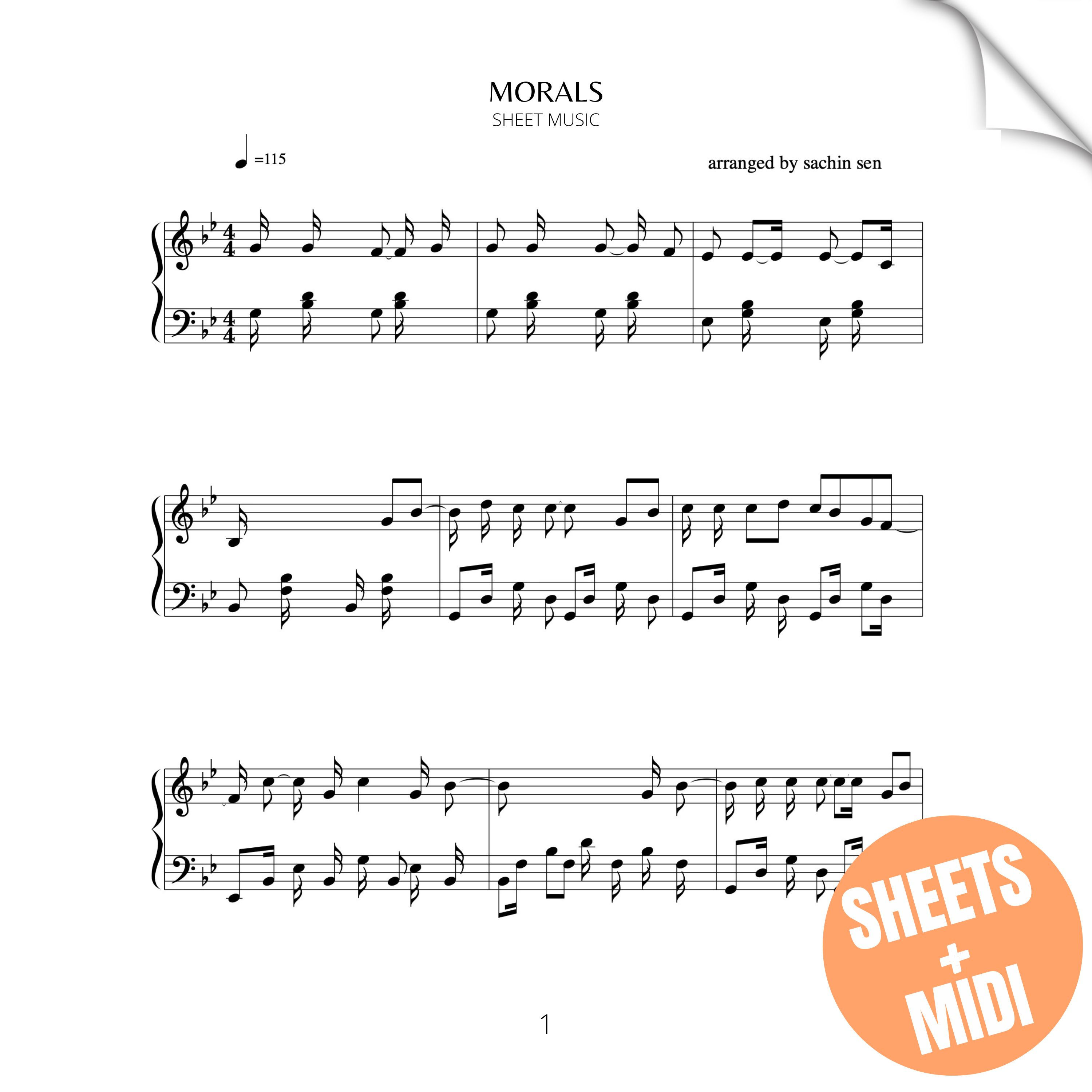 Morals (SHEET MUSIC & MIDI)