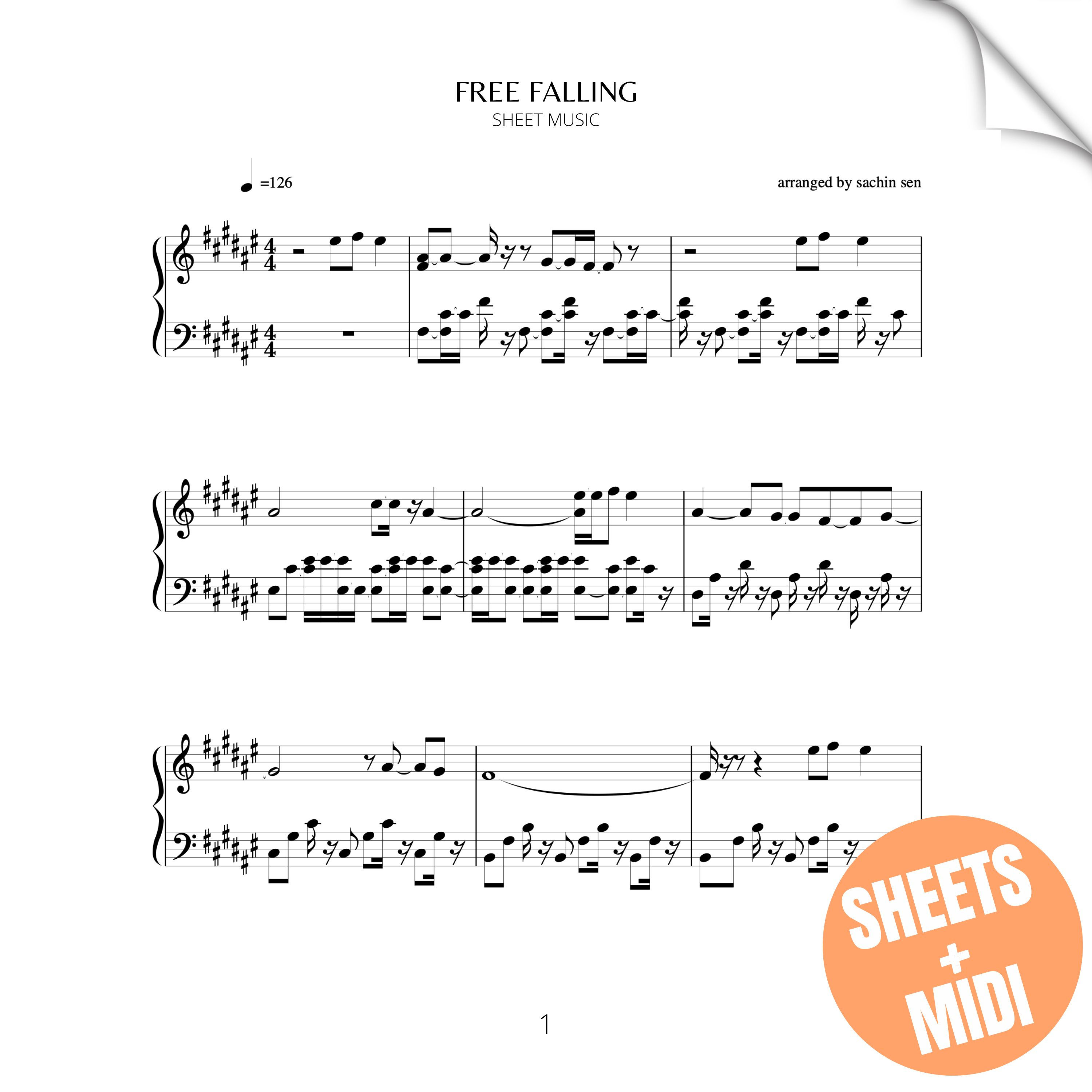 Free Falling (SHEET MUSIC & MIDI)