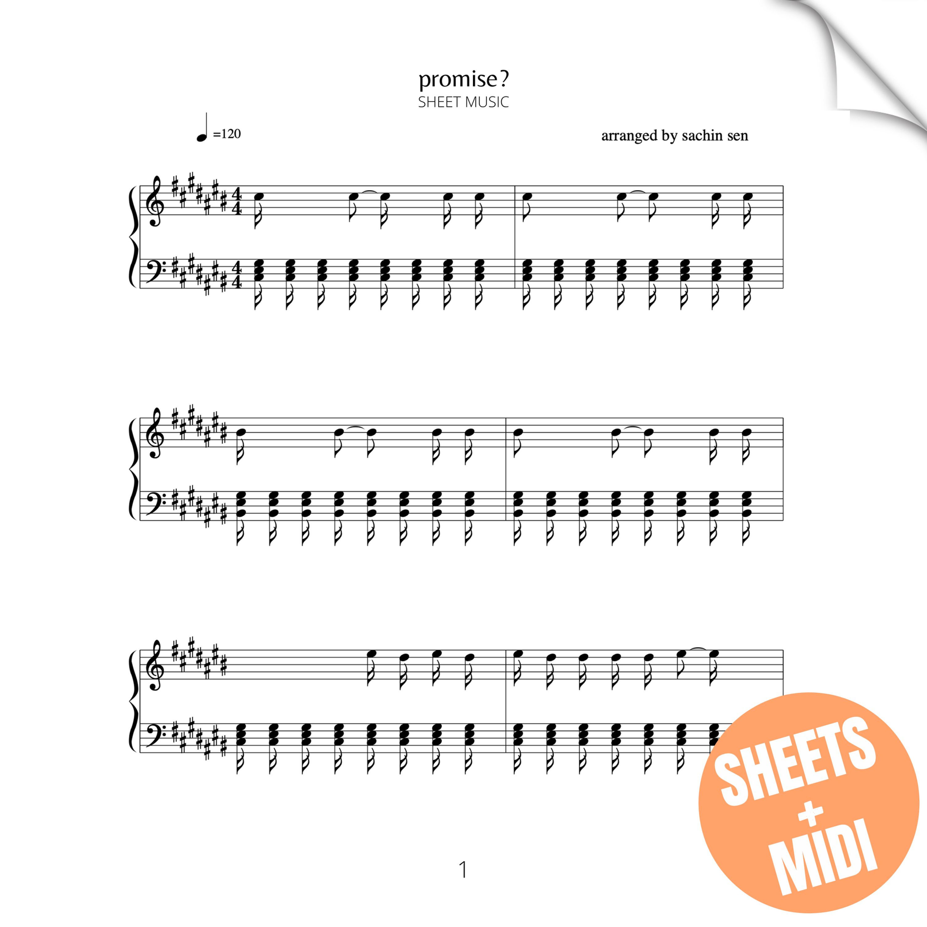 Promise? (SHEET MUSIC & MIDI)