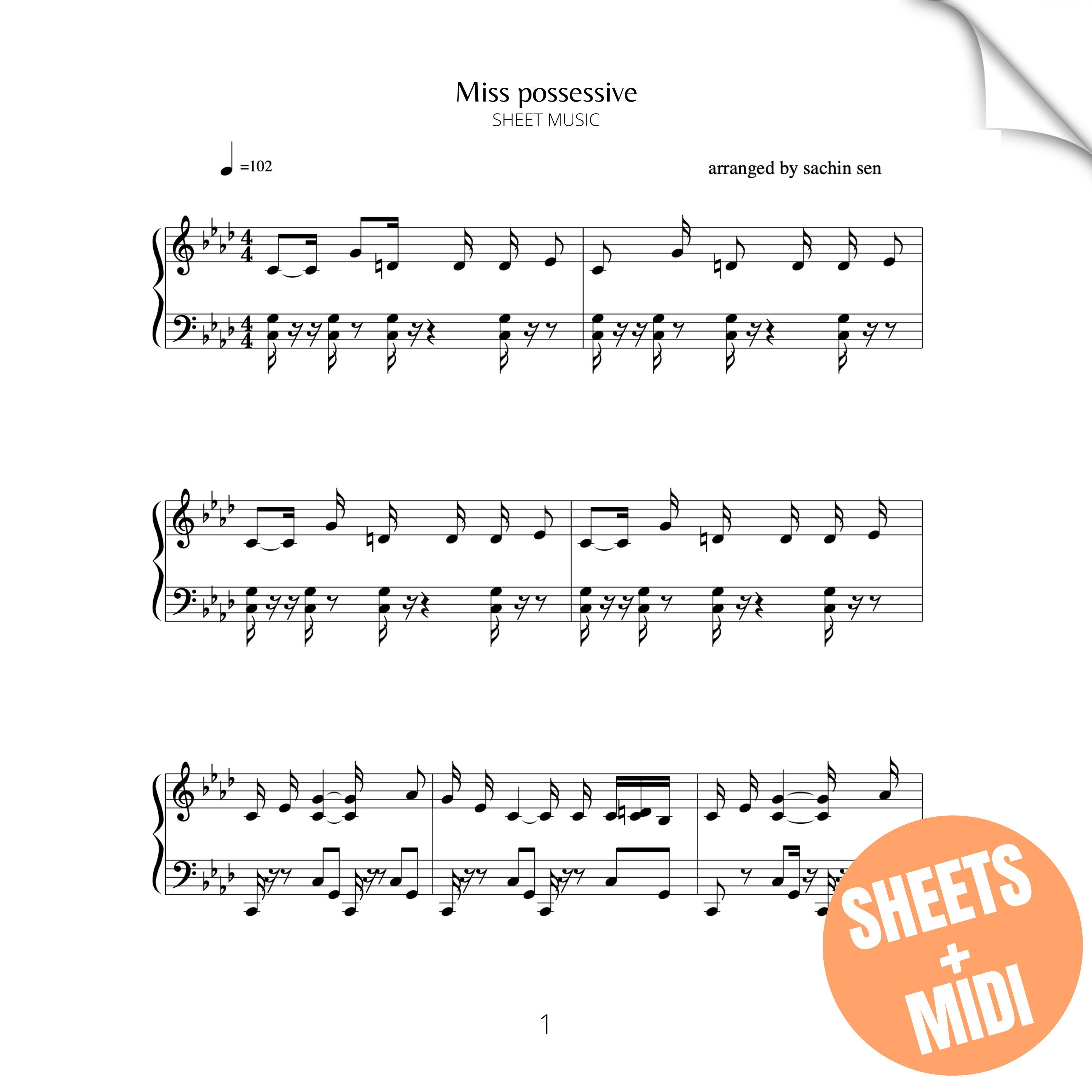 Miss possessive (SHEET MUSIC & MIDI)