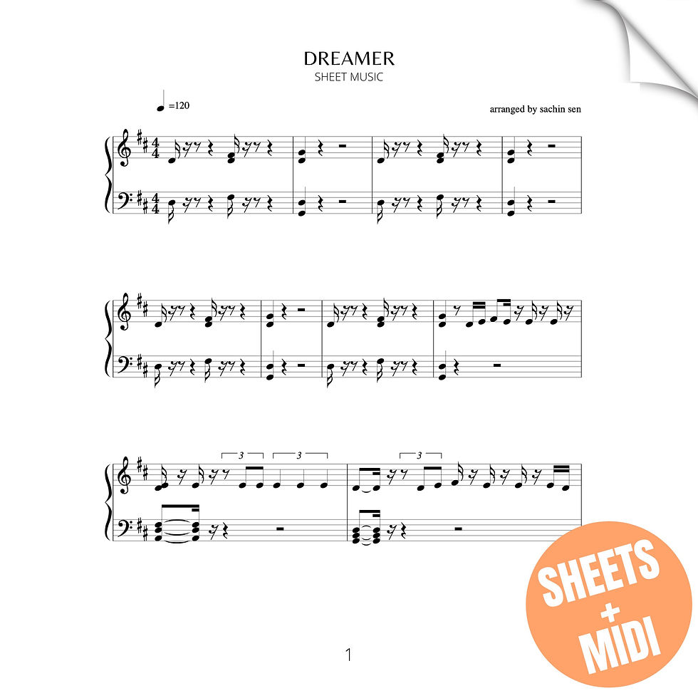 Dreamer (SHEET MUSIC & MIDI)