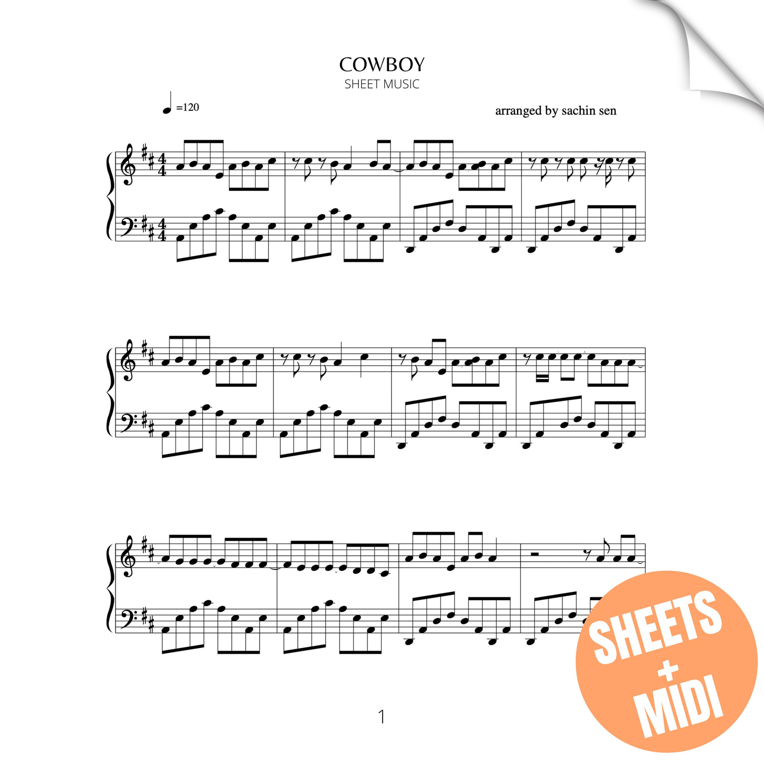 Cowboy (SHEET MUSIC & MIDI)