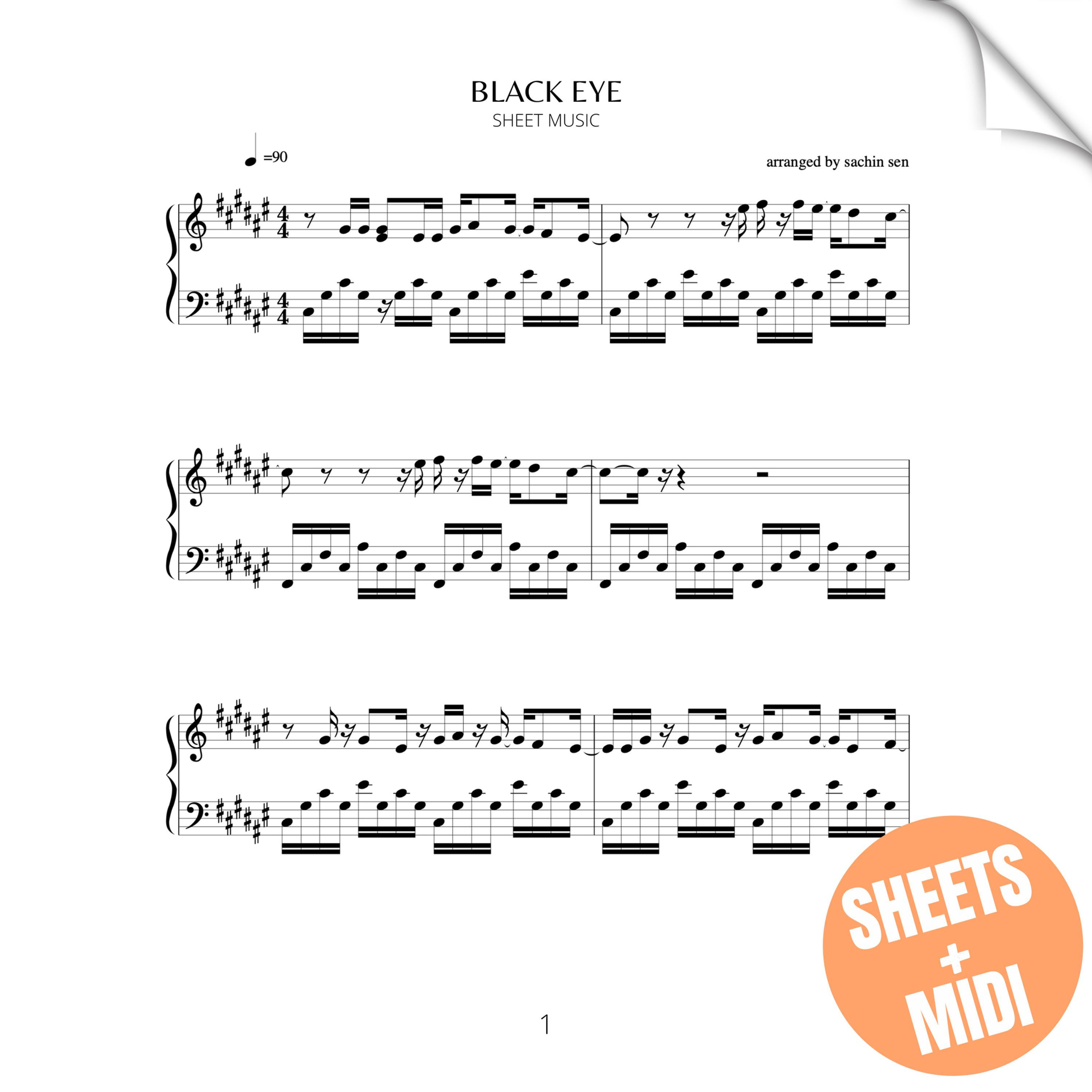 Black Eye (SHEET MUSIC & MIDI)