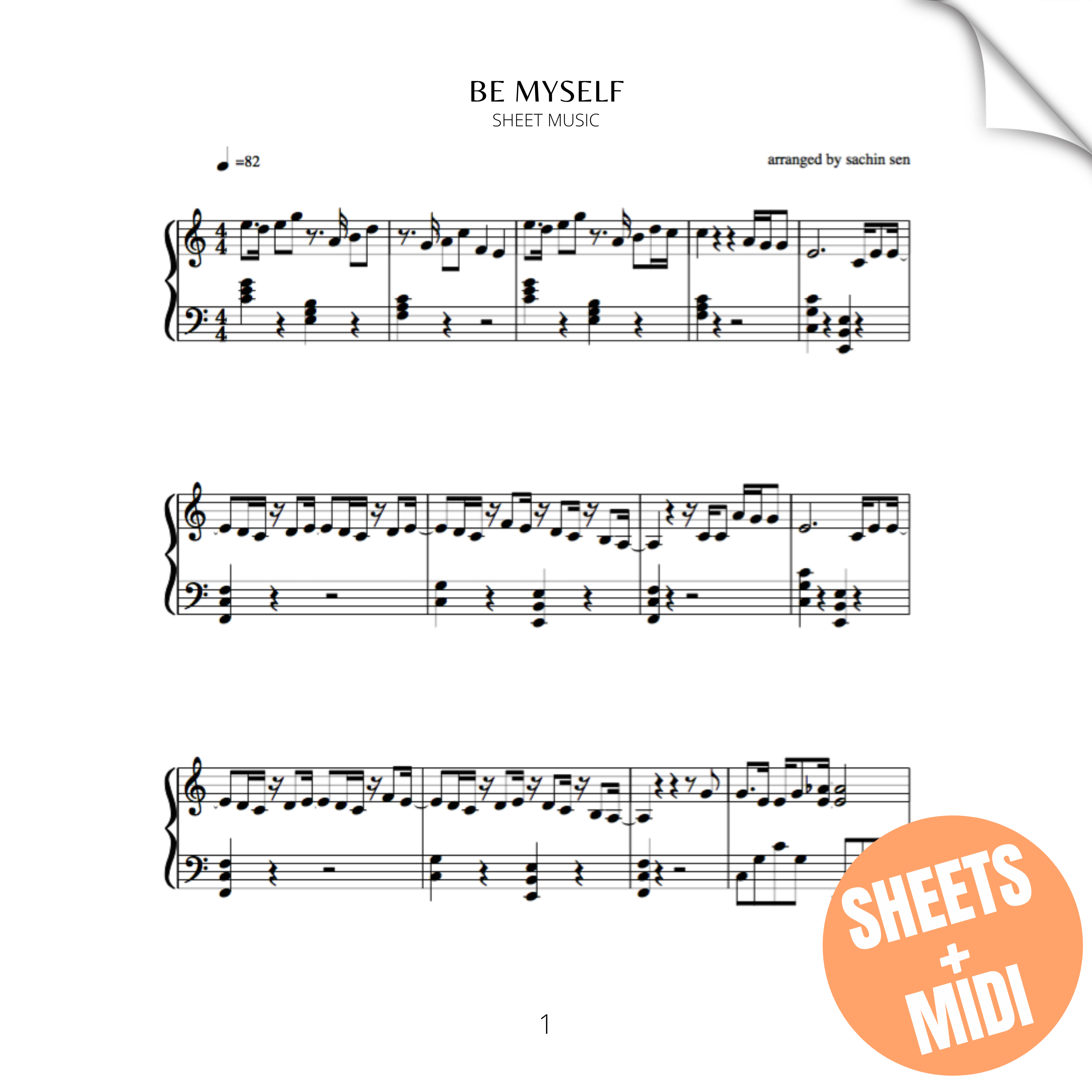 Be Myself (SHEET MUSIC & MIDI)