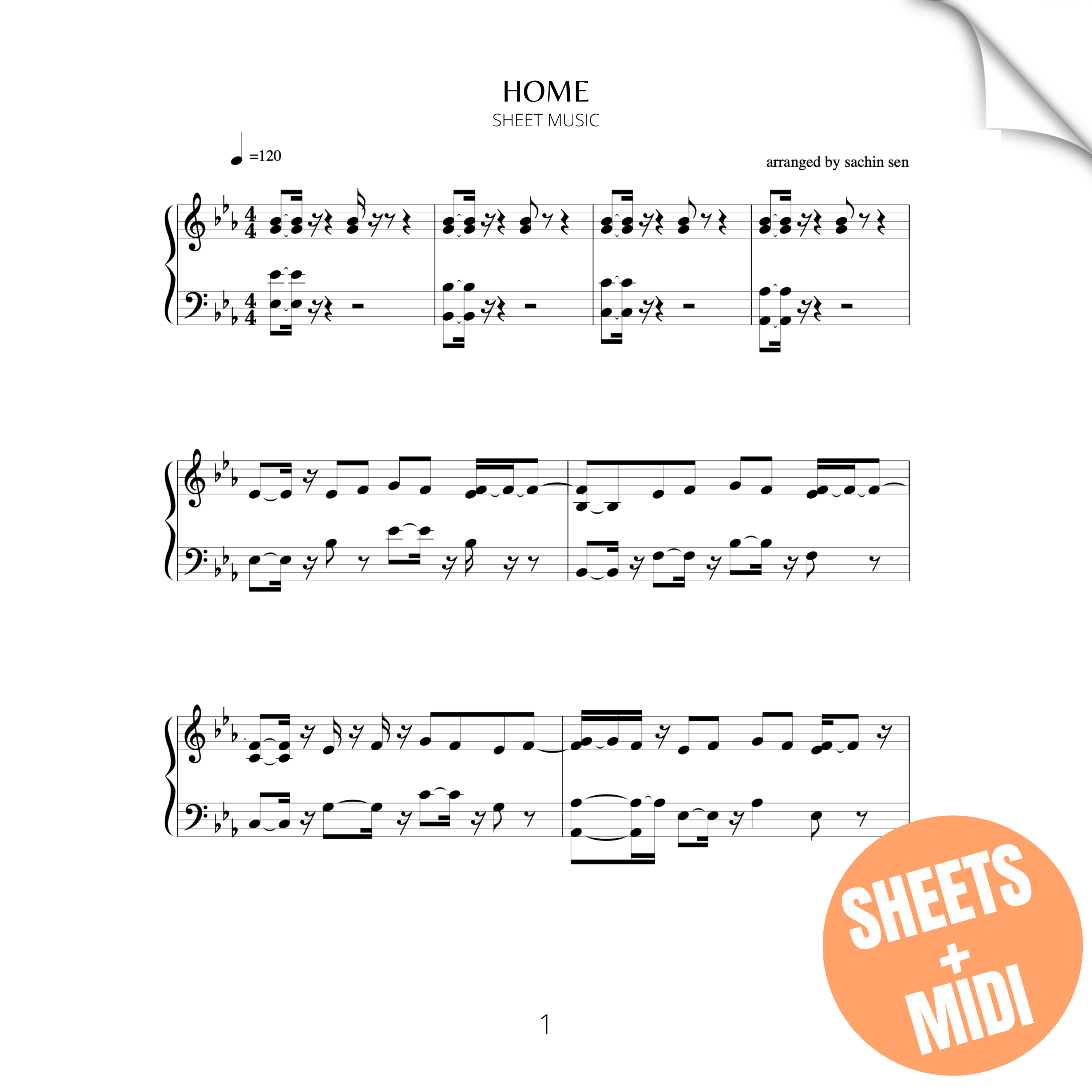 Home (SHEET MUSIC & MIDI)
