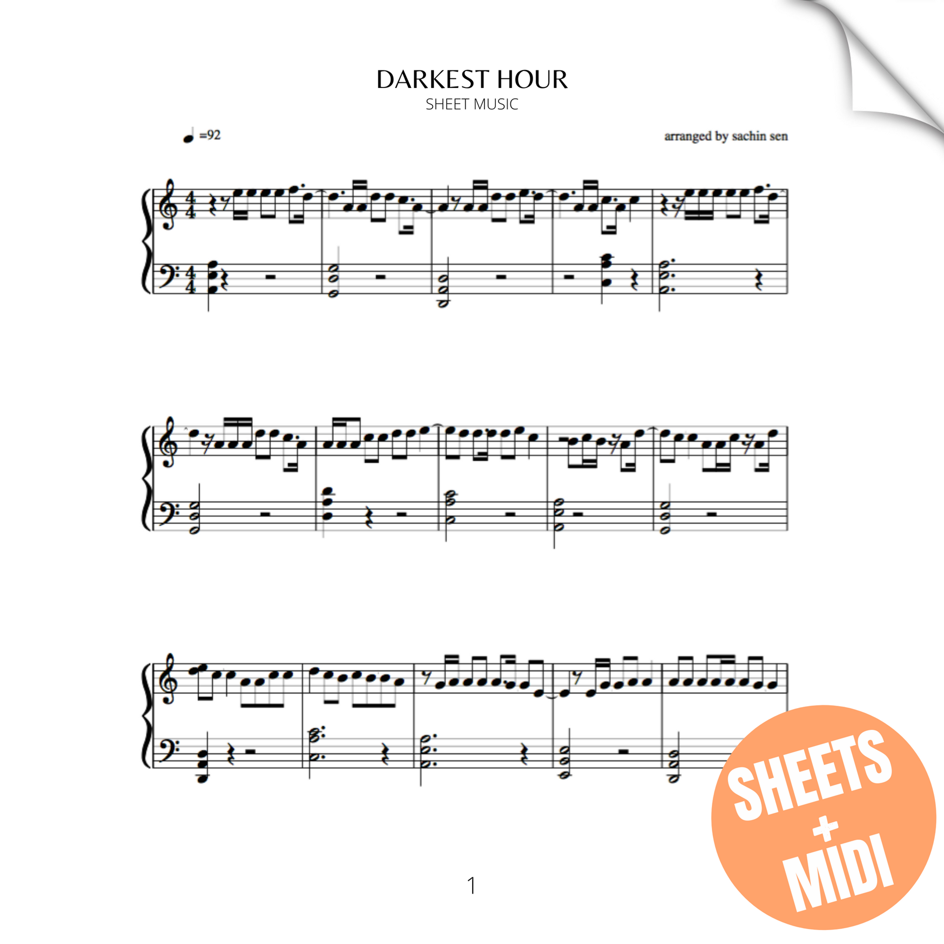 Darkest Hour (SHEET MUSIC & MIDI)