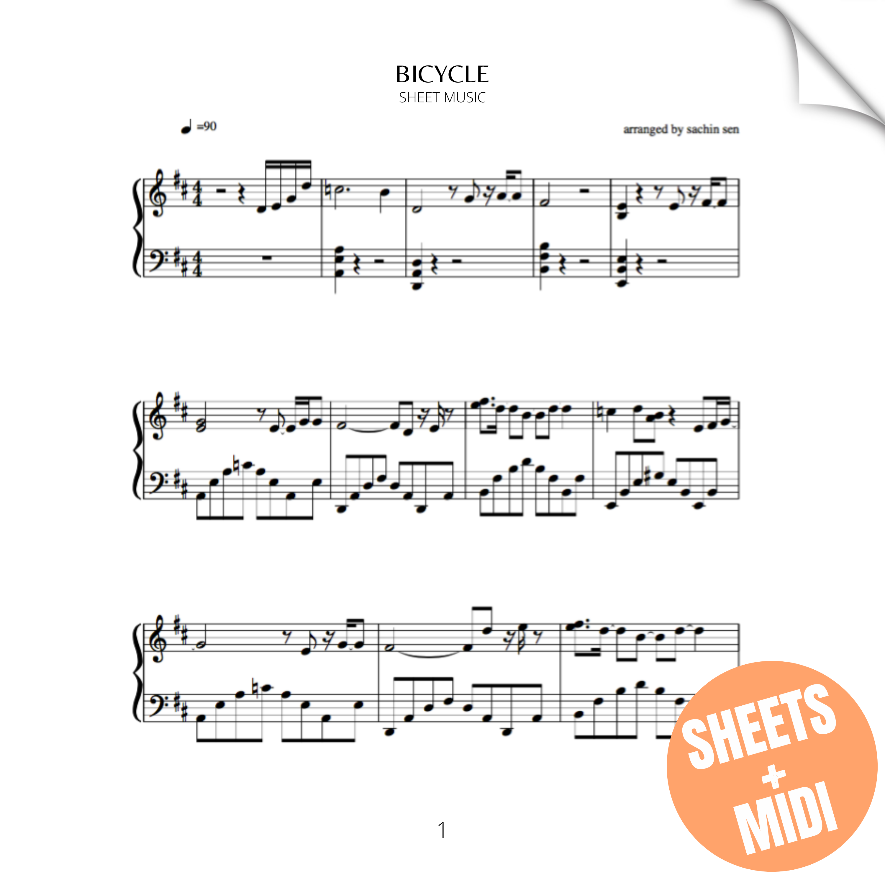 Bicycle (SHEET MUSIC & MIDI)