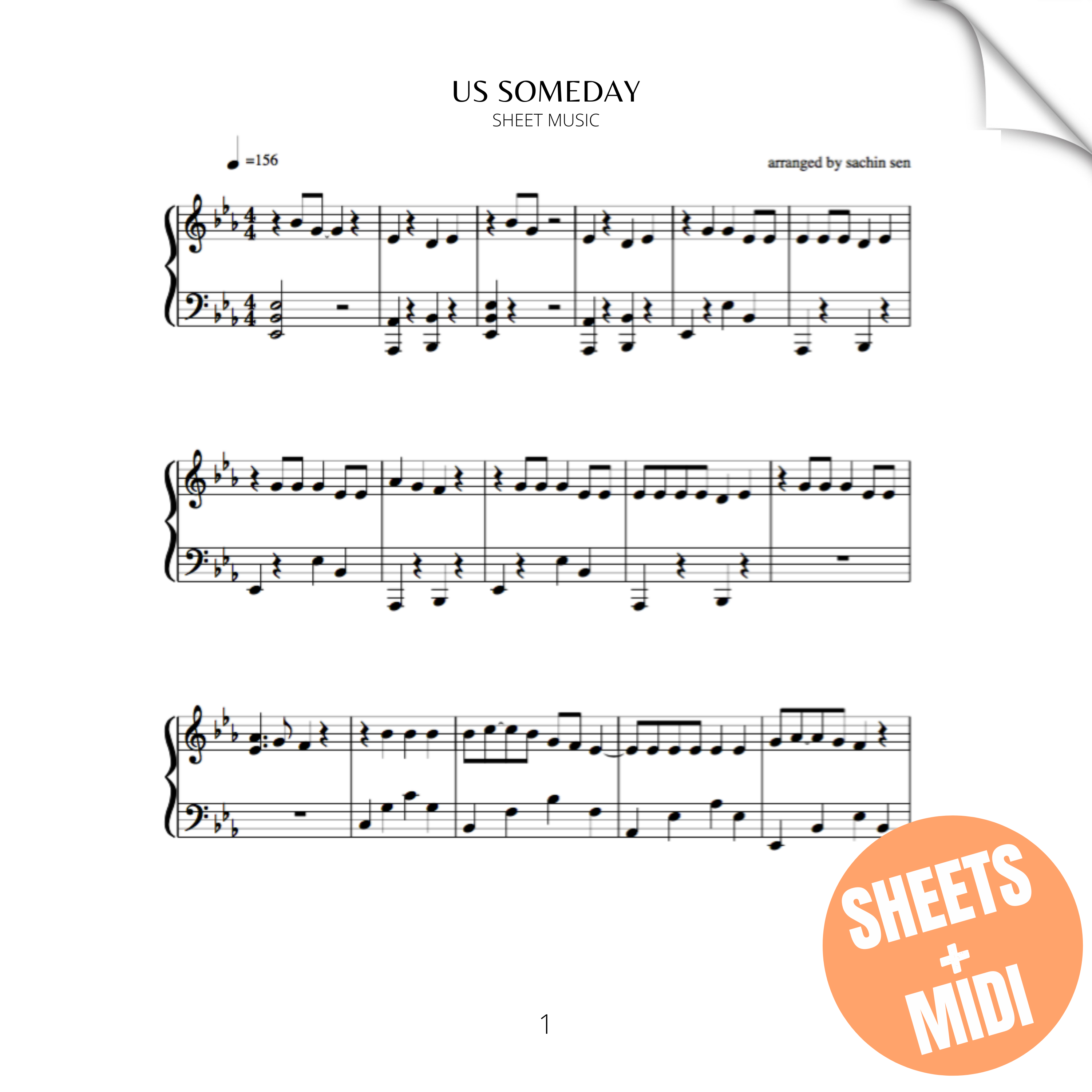Us Someday (SHEET MUSIC & MIDI)