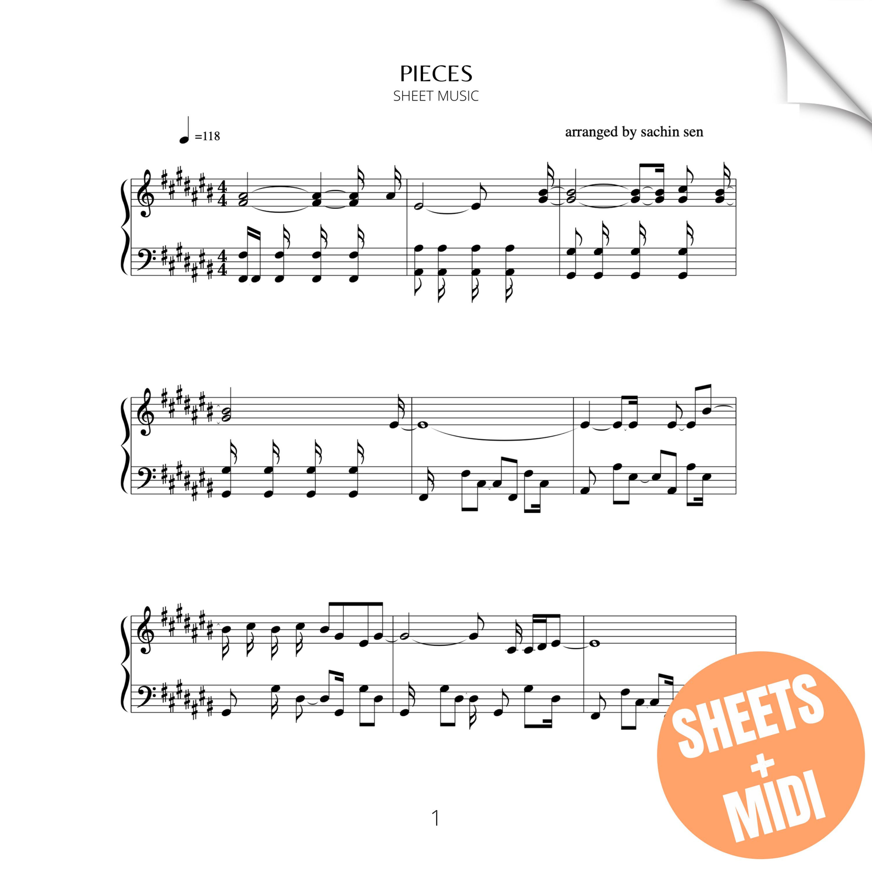 PIECES (SHEET MUSIC & MIDI)