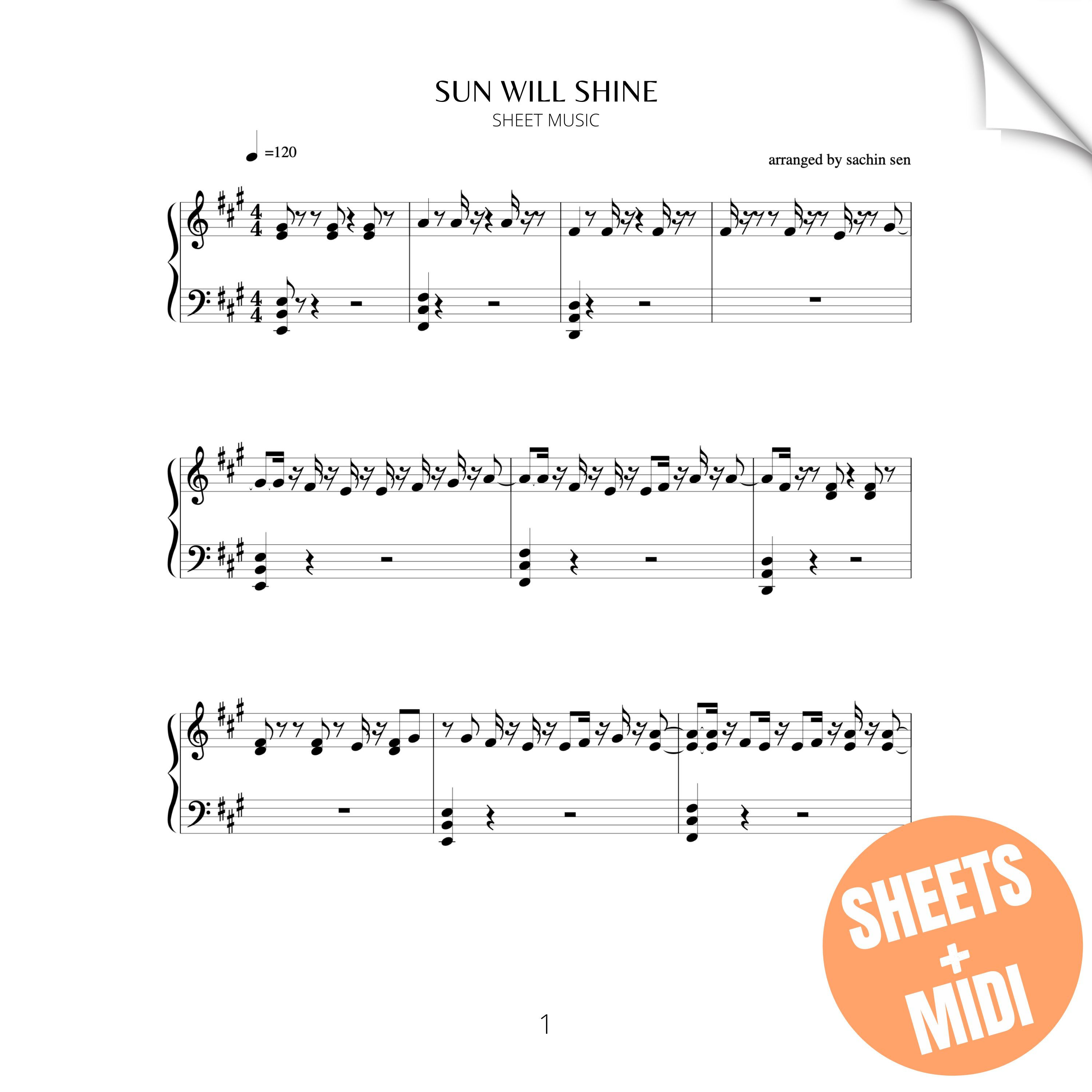 Sun Will Shine (SHEET MUSIC & MIDI)