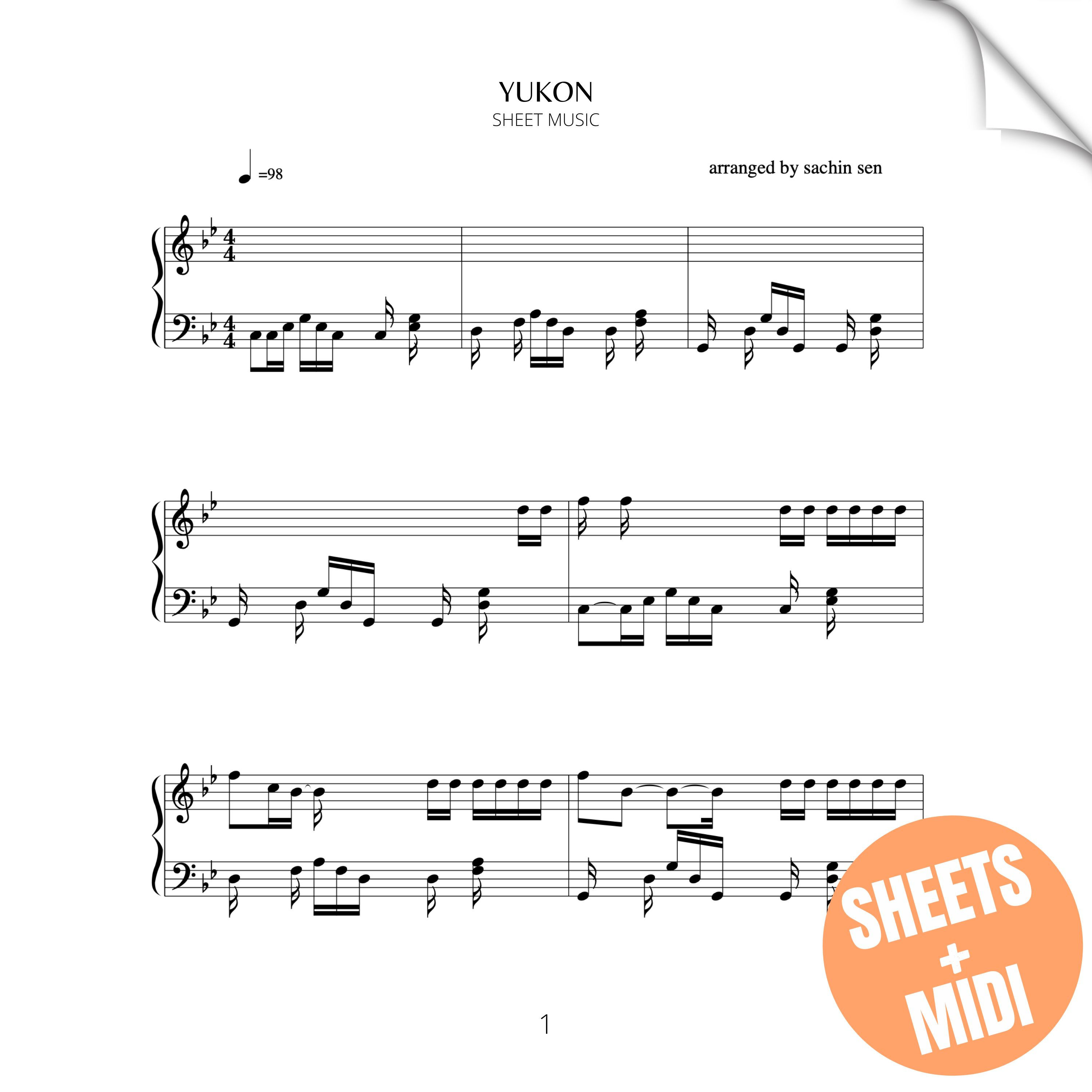 YUKON (SHEET MUSIC & MIDI)