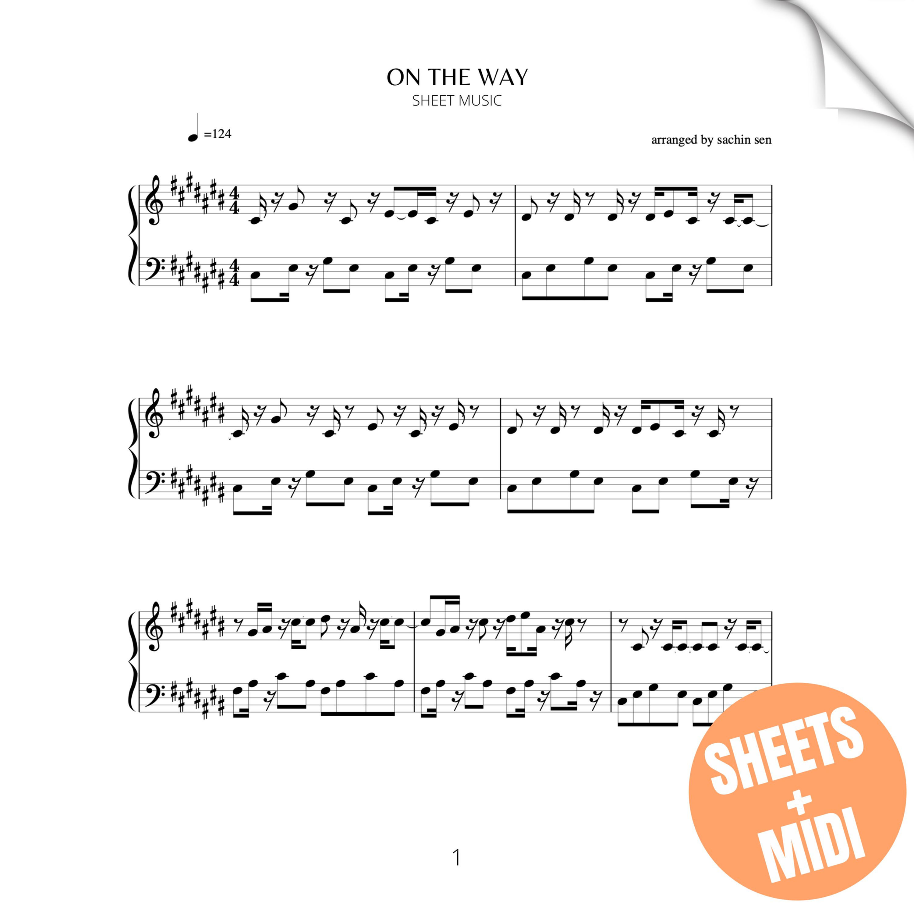 On The Way (SHEET MUSIC & MIDI)