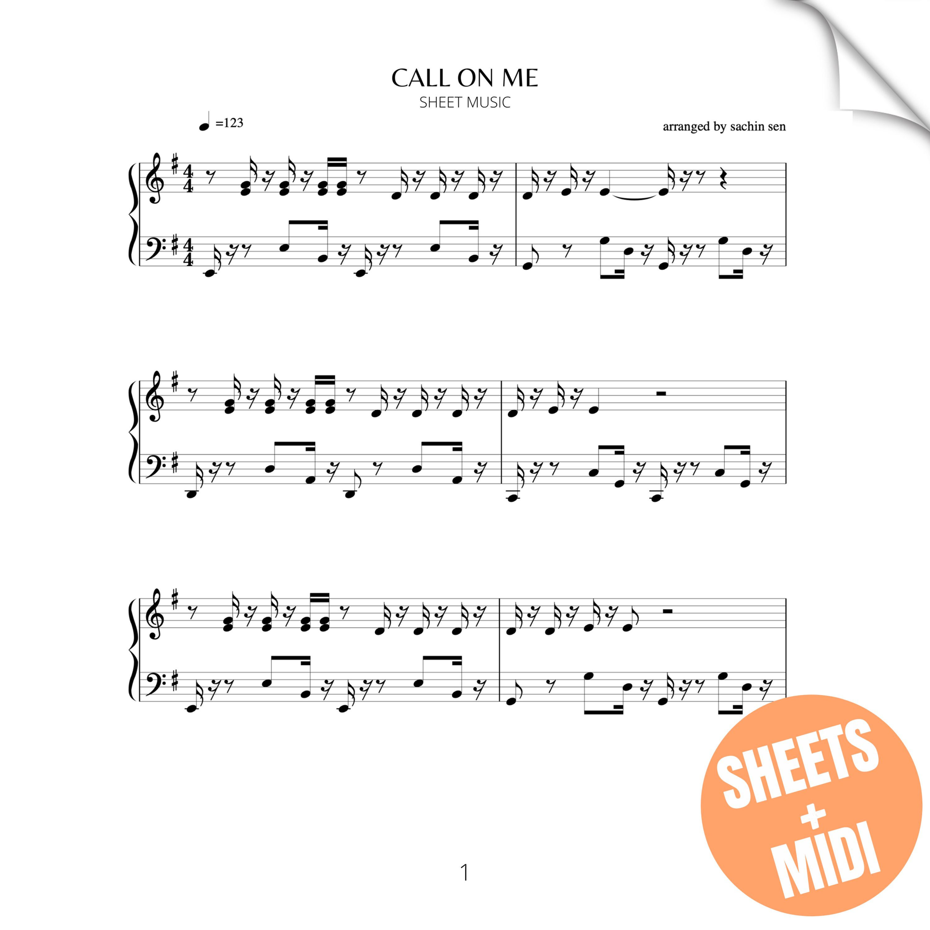 Call on Me (SHEET MUSIC & MIDI)