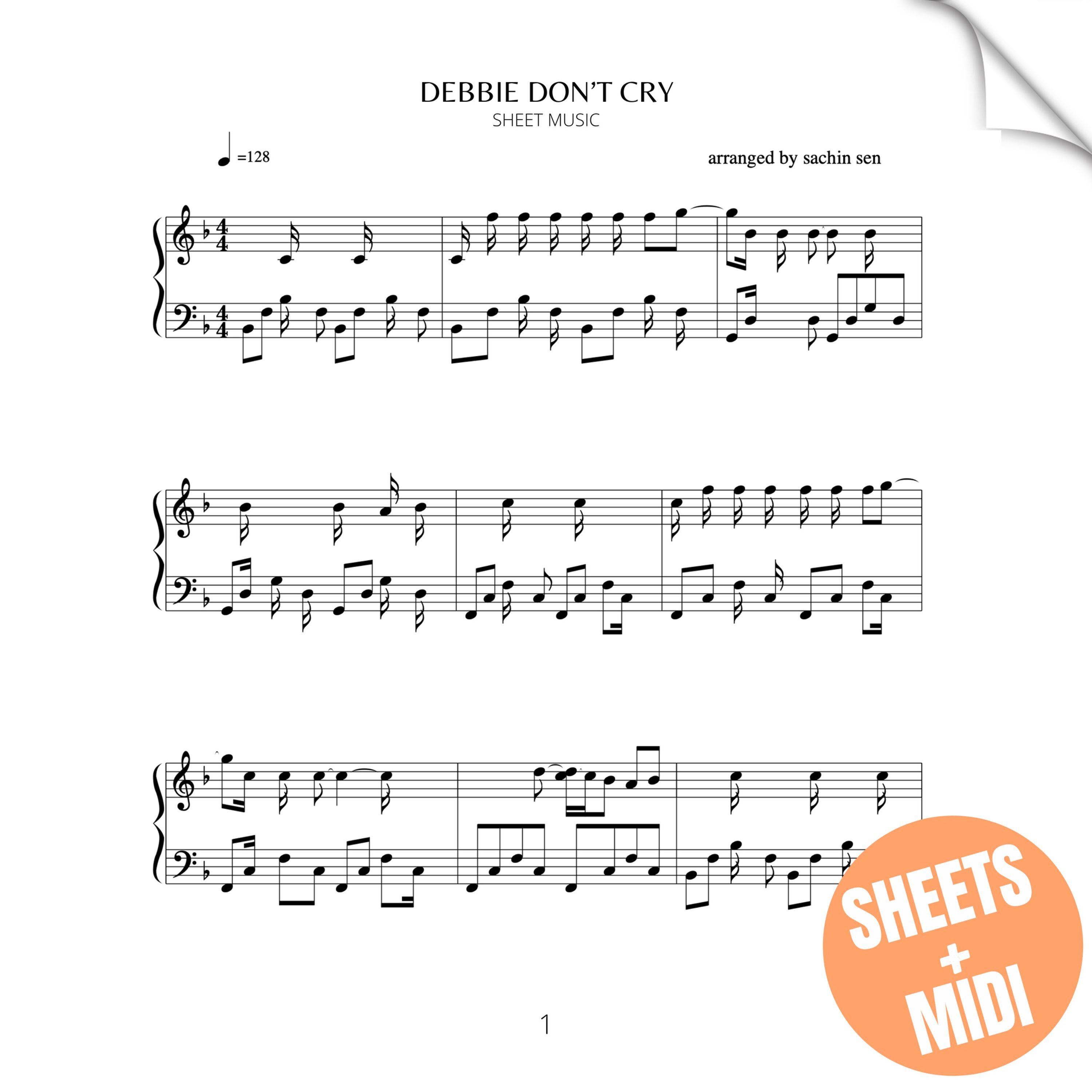Debbie Don't Cry (SHEET MUSIC & MIDI)