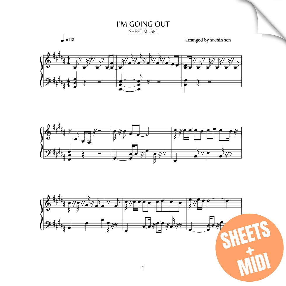 I'm Going Out (SHEET MUSIC & MIDI)