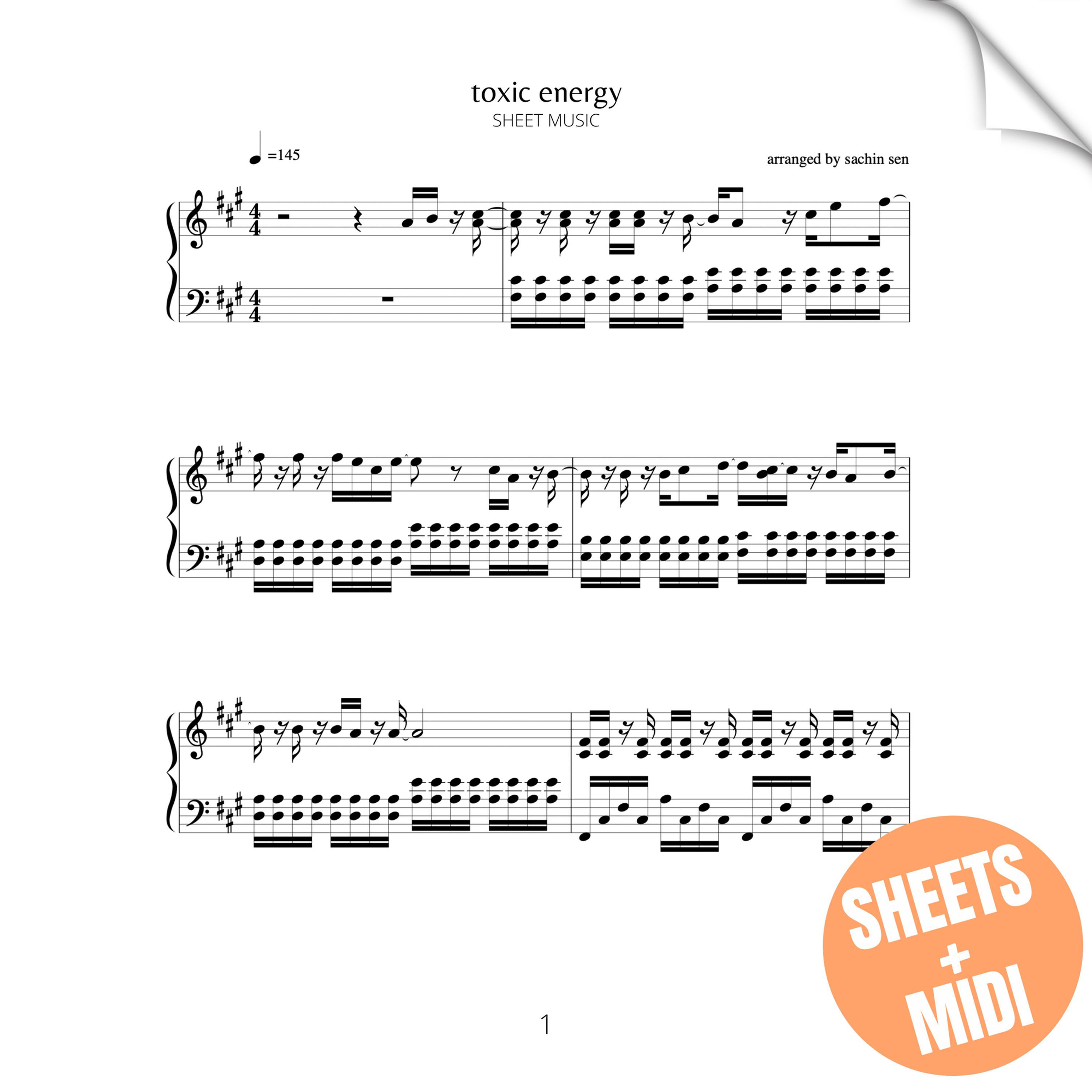 toxic energy (SHEET MUSIC & MIDI)