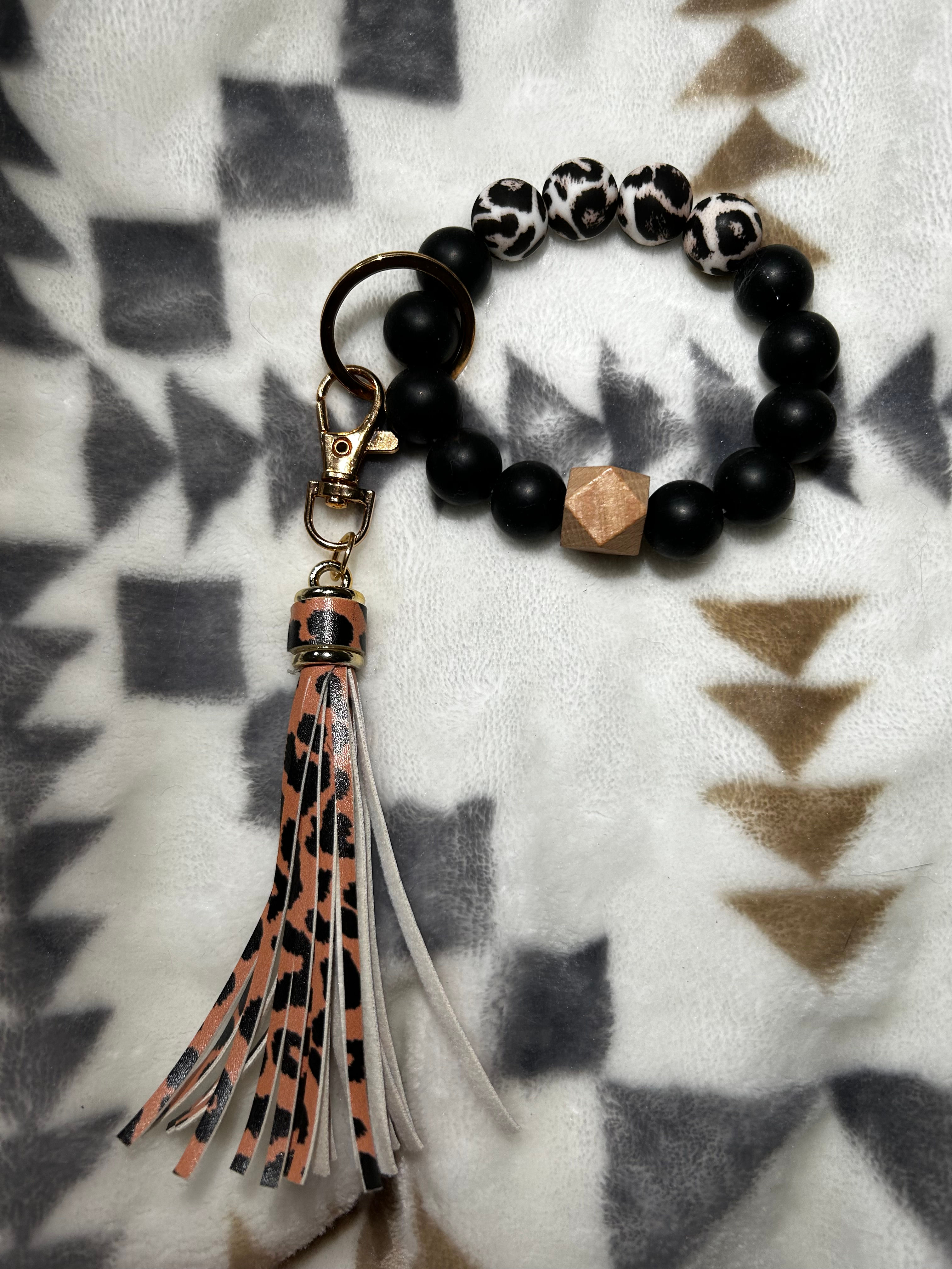 Cheetah Print Wristlet Keychain