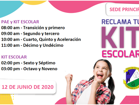 Kit escolar y PAE