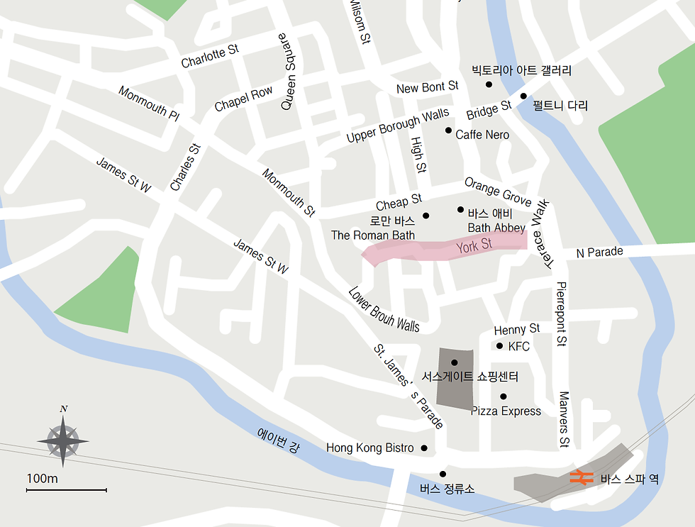 영국 바스 약도