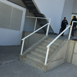 Rail 8 stairs
- Bus Station: Pelc Tyrolka
- Povltavská street
- Behind university