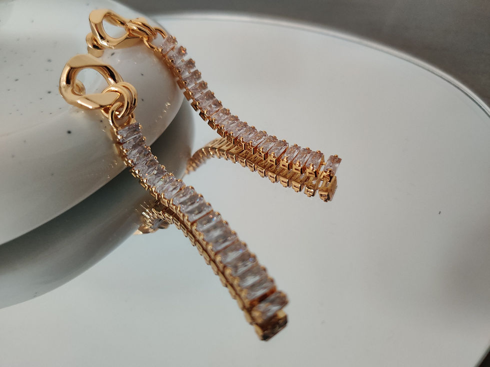 Thumbnail: Tennis Baguette Earrings 