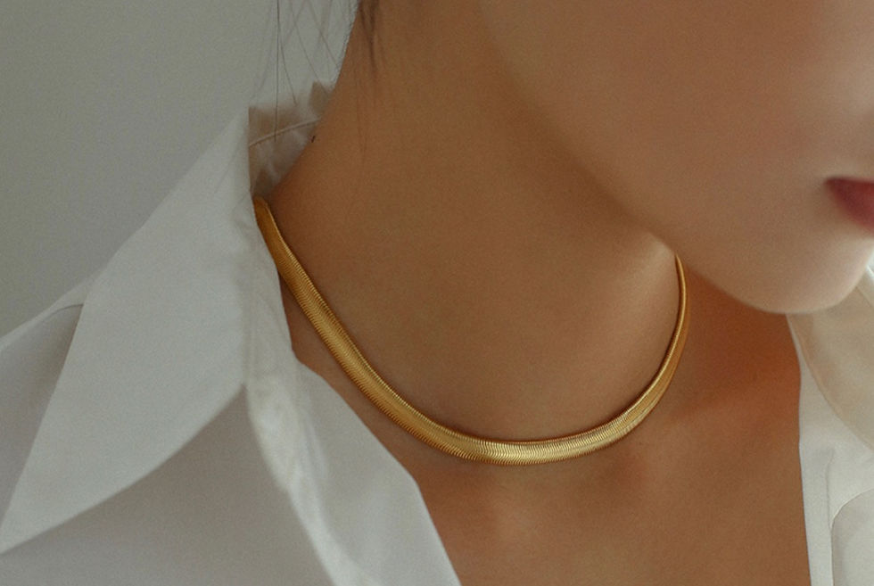 Thumbnail: Snake Chain Necklace with Heart Clasp