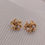 Thumbnail: Peony Earrings | Pearl Floral Earrings | Crystal Earrings | 20mmx 20mm