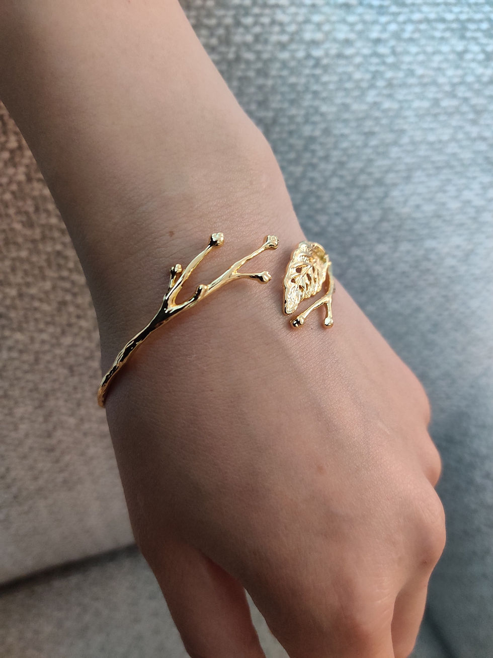 Thumbnail: Spring Is Coming Branch Bangle | Adjustable Bracelet 