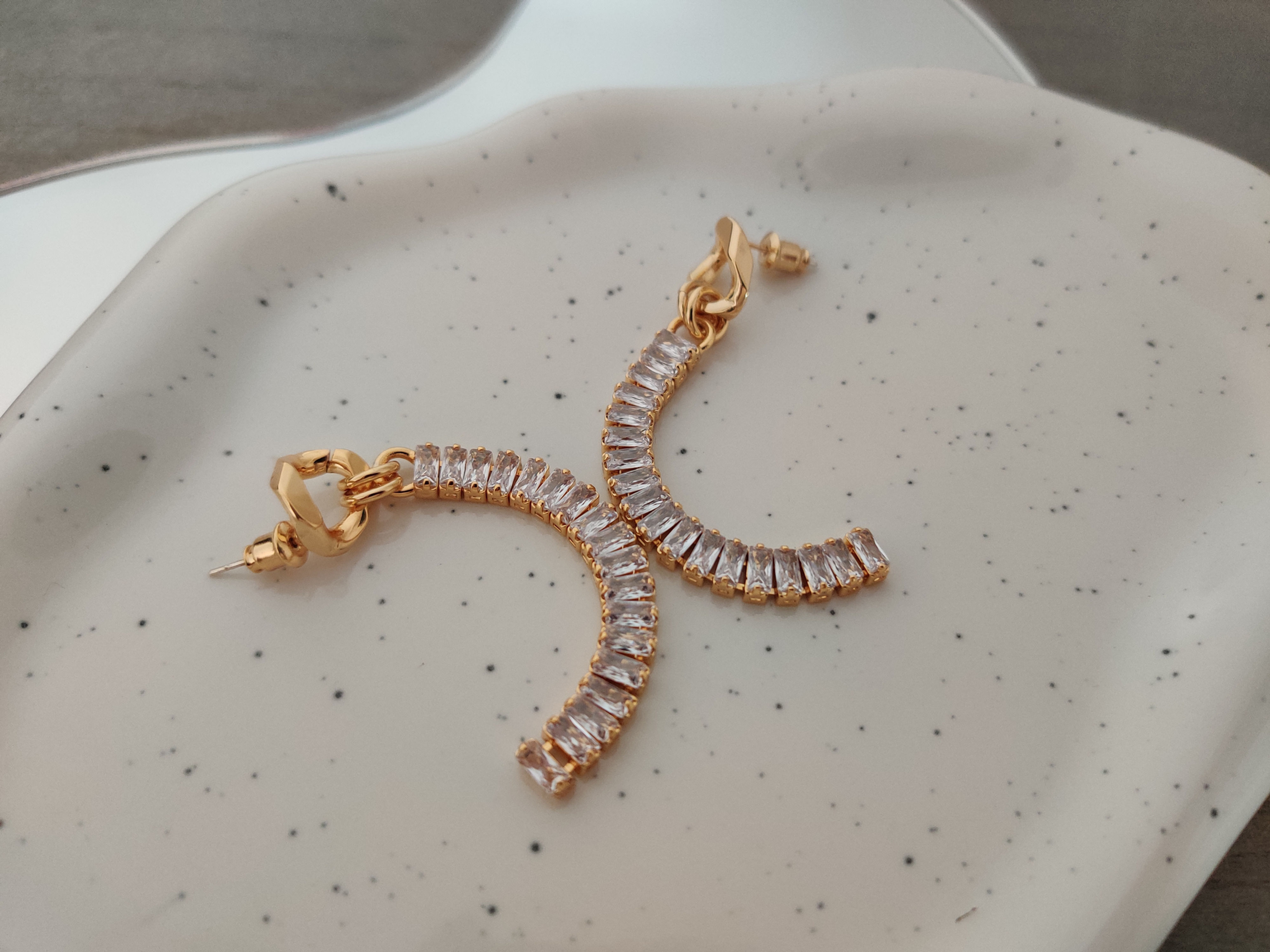 Tennis Baguette Earrings 