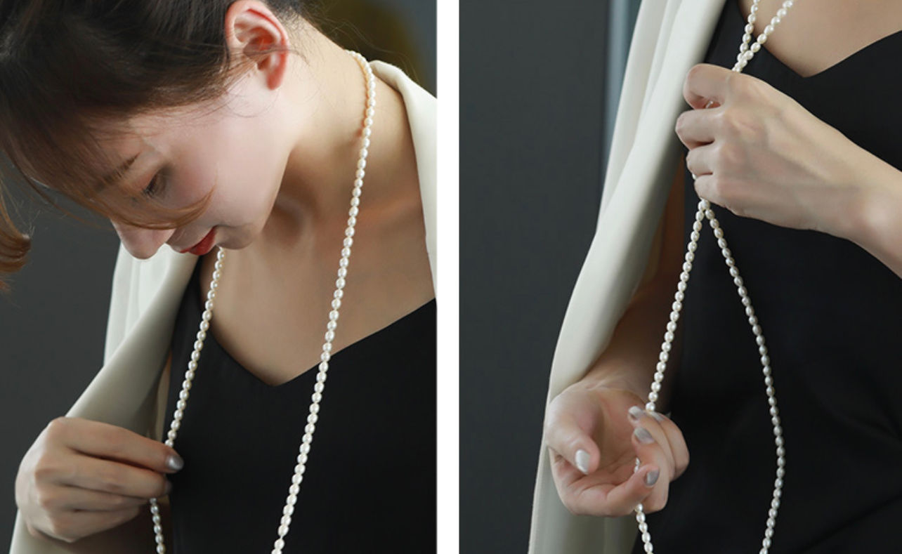 Natural Pearl Long Necklace