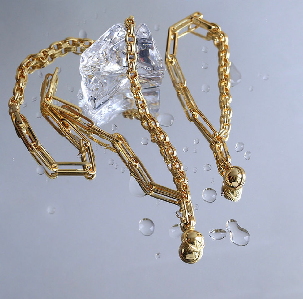 Thumbnail: Half Paperclip Half Circle Link Chain Bracelet 
