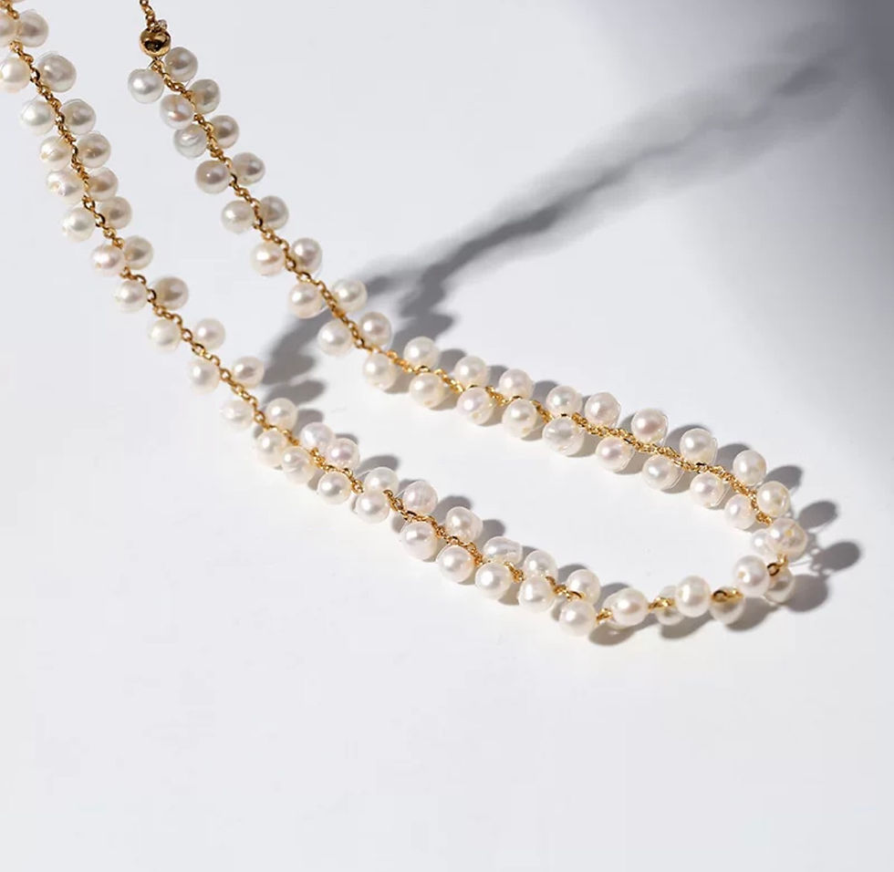 Thumbnail: Seed Beads Natural Pearl Choker