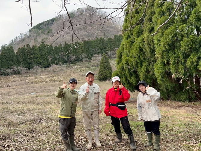 2025年4月5日 ワイヤーメッシュ柵取り外し@佐治町葛谷