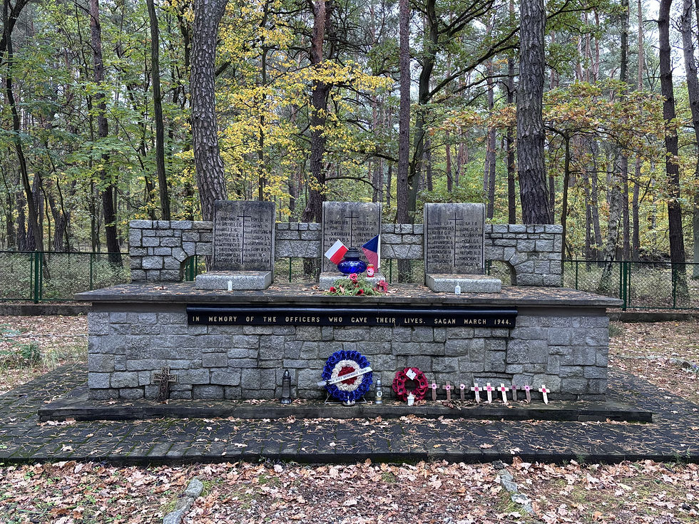The memorial to the Fifty executed RAF airmen in the Great Escape from Stalag Luft III