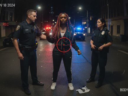 A still image from leaked bodycam footage showing GloRilla during her Georgia felony arrest, with a "LEAKED" watermark.