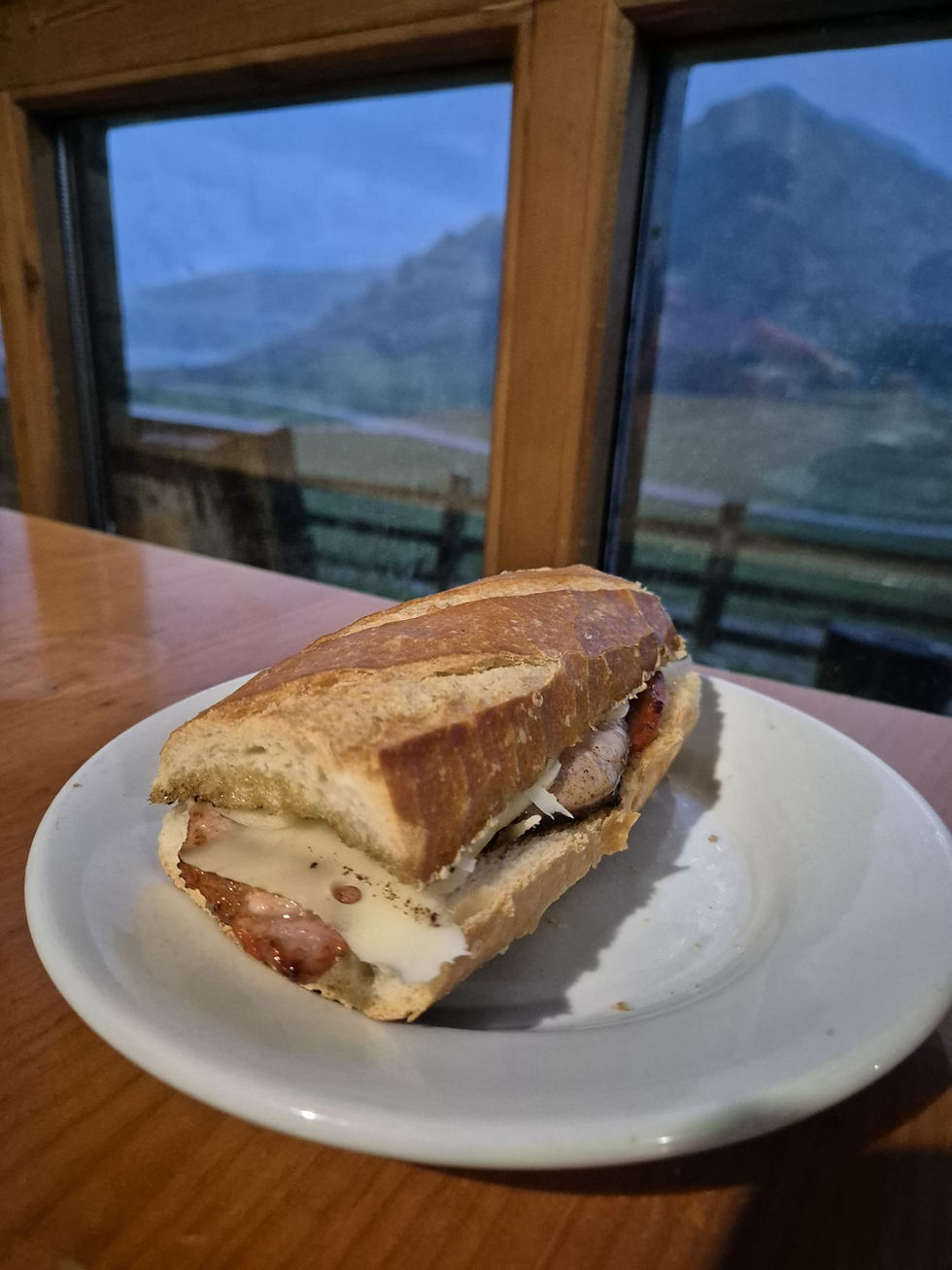 bocadillo de lomo con queso