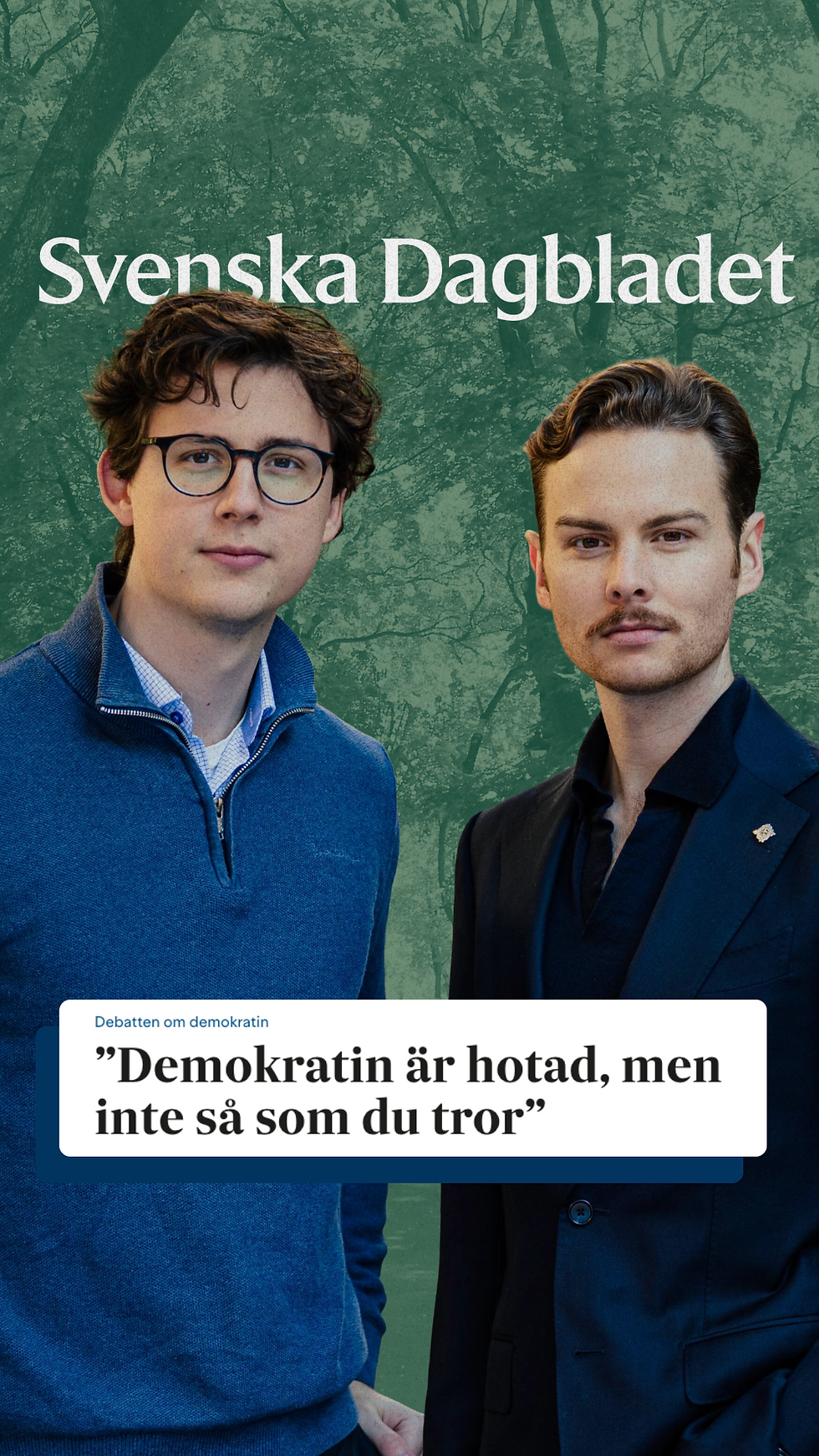 Rasmus Elfström och Erik Ovesson i SvD: "Demokratin är hotad, men inte så som du tror"