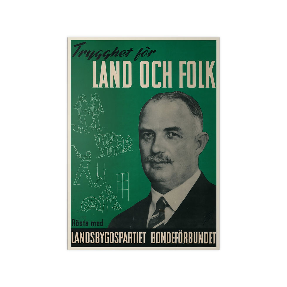 Affisch - Trygghet för land och folk