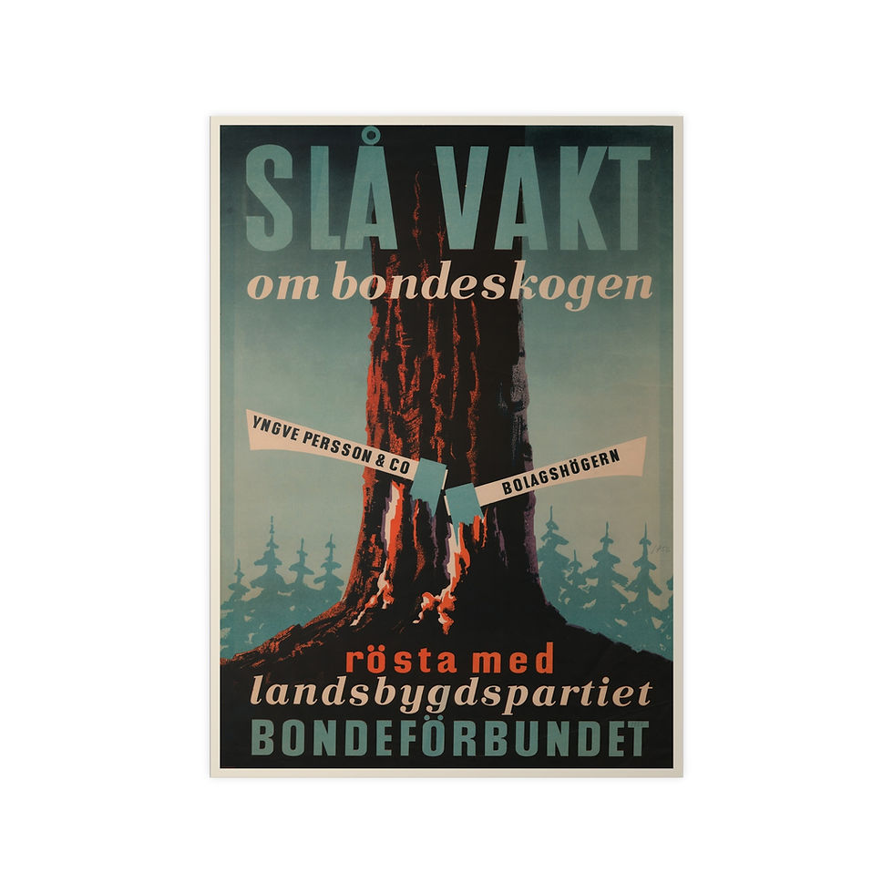 Affisch - Slå vakt om bondeskogen