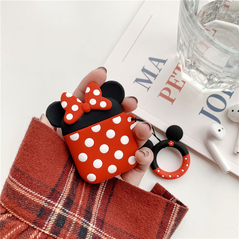 Miniatura: Cute Polka Dots Bow Silicone Case For Apple AirPods 2 3 4 Pro 2 Pro3 Earphone Ch
