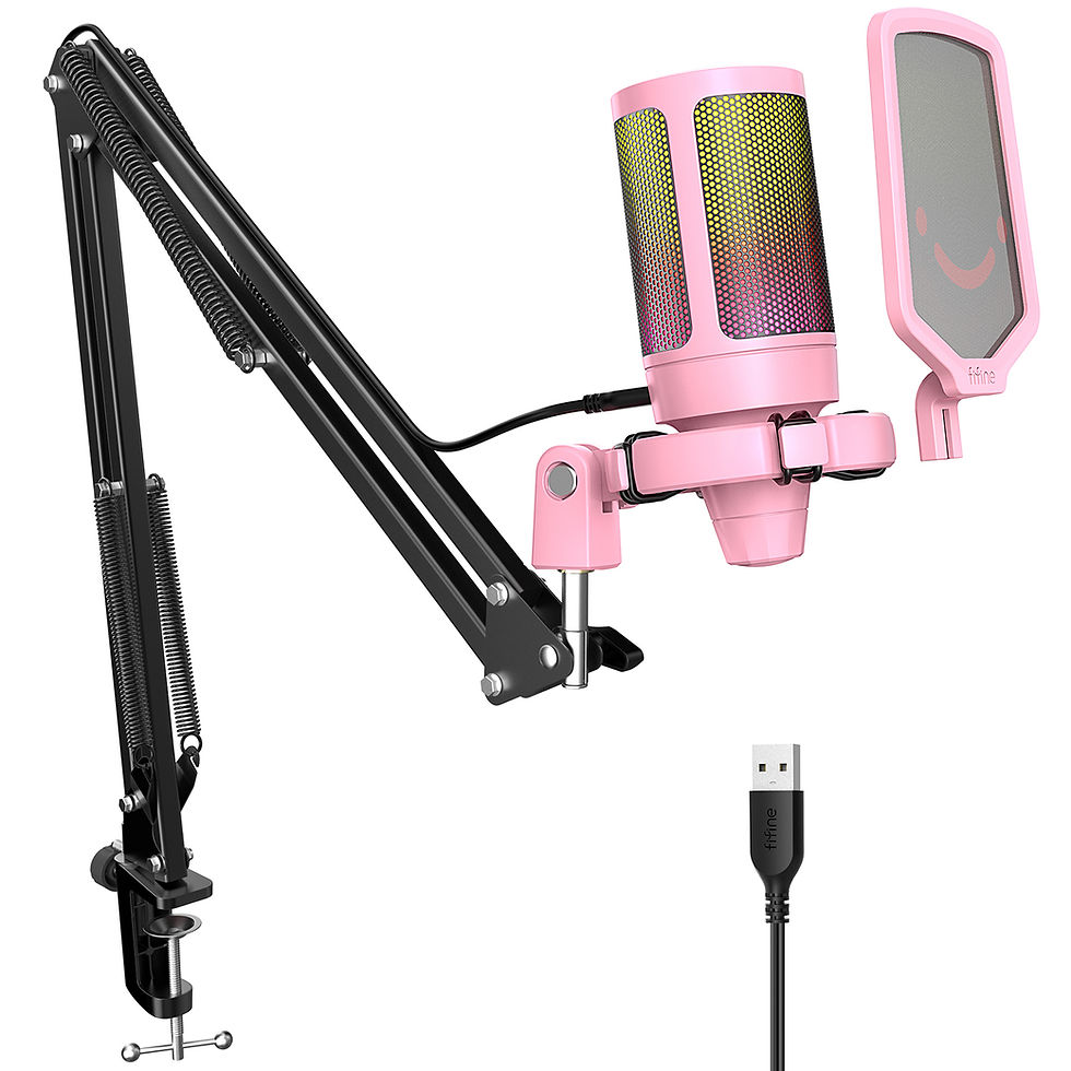 Miniatura: FIFINE USB Gaming Microphone Kit for PC,PS4/5 Condenser Cardioid Mic Set with Mu