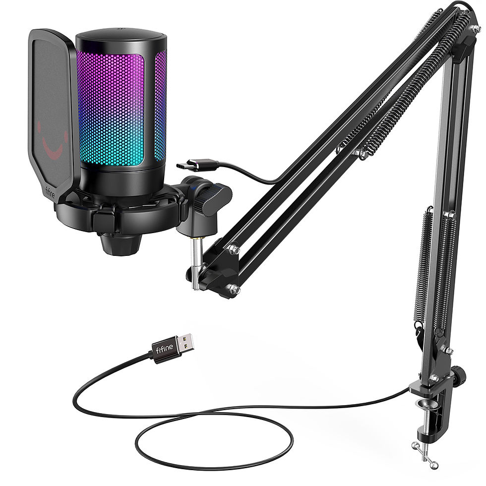 Miniatura: FIFINE USB Gaming Microphone Kit for PC,PS4/5 Condenser Cardioid Mic Set with Mu