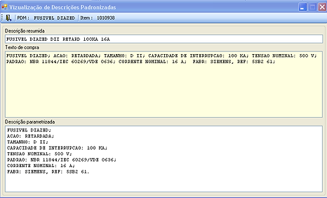 Descrições Padronizadas
