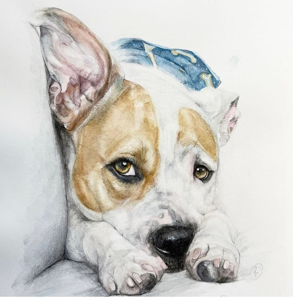 9x12 Watercolor detailed portrait