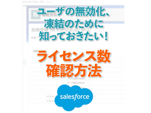 【Salesforce】契約ライセンス数や契約有効期限の確認方法
