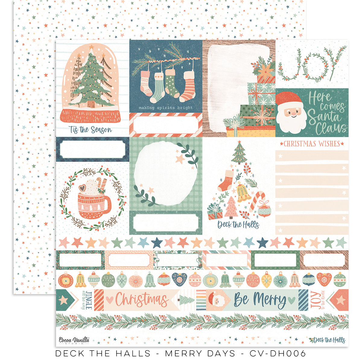 Deck the Halls // Merry Days 12x12 Paper // Cocoa Vanilla Studi0