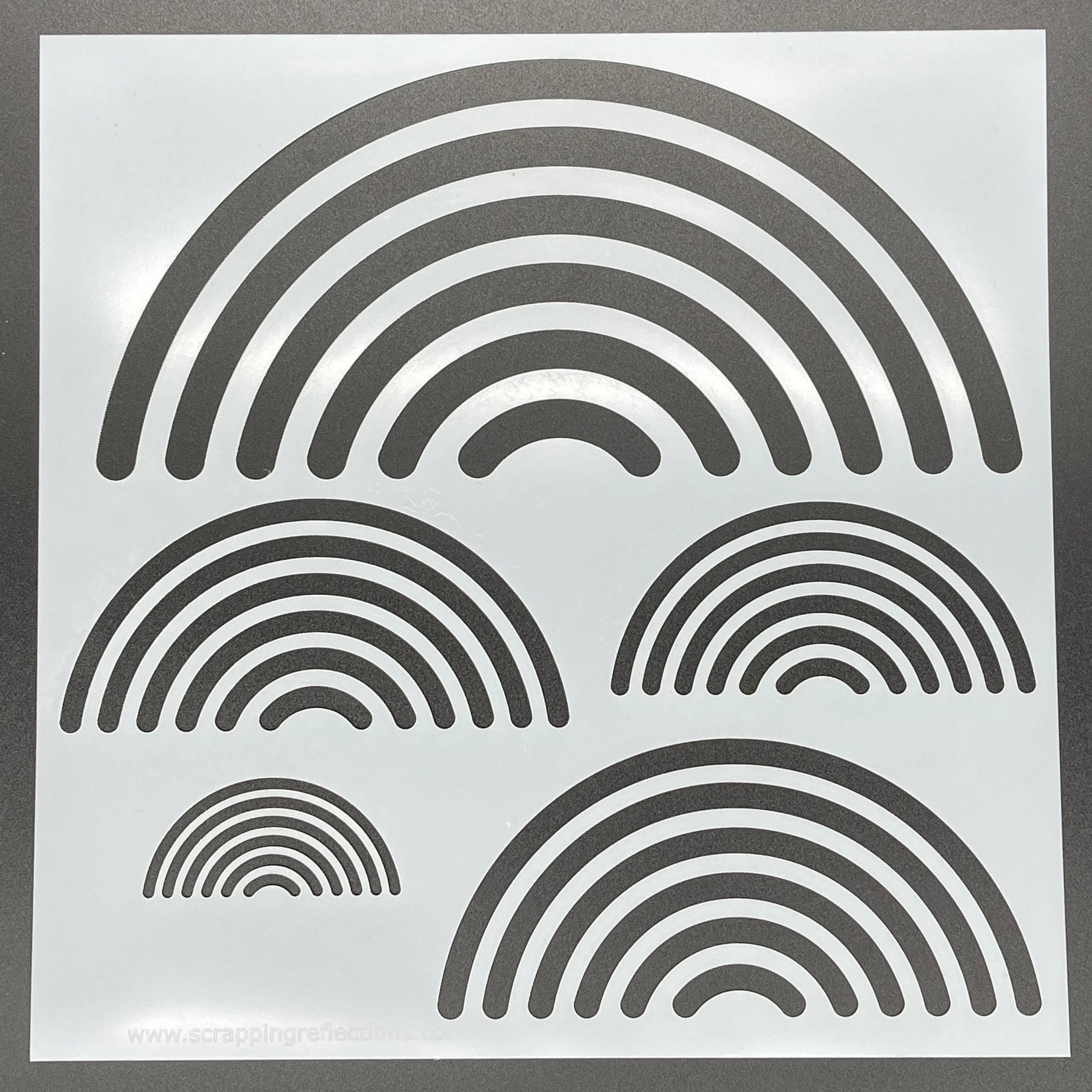 12 x 12 All the Rainbows Stencil