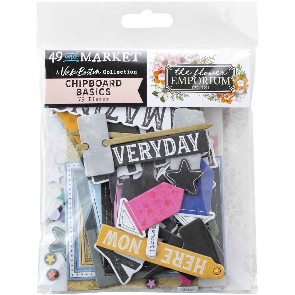 The Flower Emporium Chipboard Basics // 49 and Market // Vicki