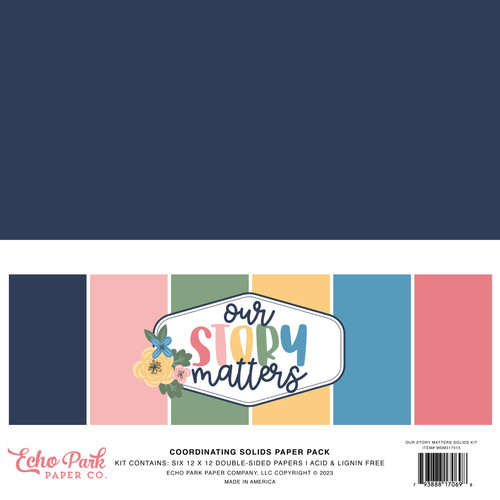 Solids Paper Pack // Our Story Matters // Echo Park | ScrappingReflections