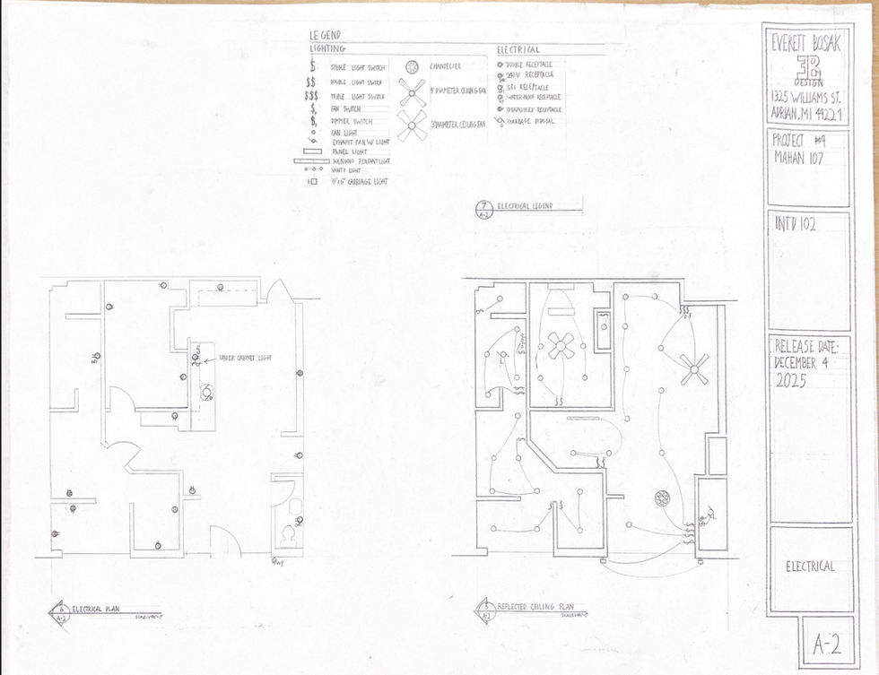 Electrical and Reflected Ceiling Plan